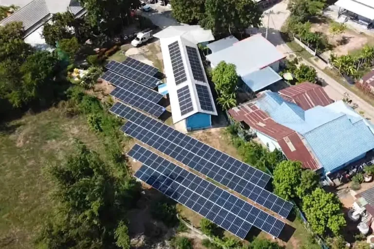 solar power installation - rooftop panels